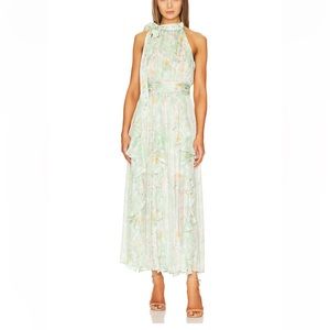 Elliatt Shimmery Green and White Bexley Dress Revolve